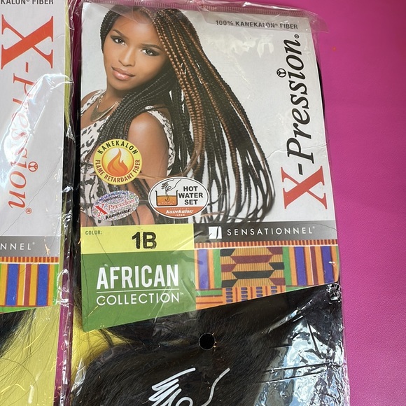 Sensationnel X-pression Braiding Hair Extensions African Collection Color 1B NEW - Picture 3 of 9